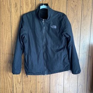 The North Face Black Windbreaker with Stand-Up Collar